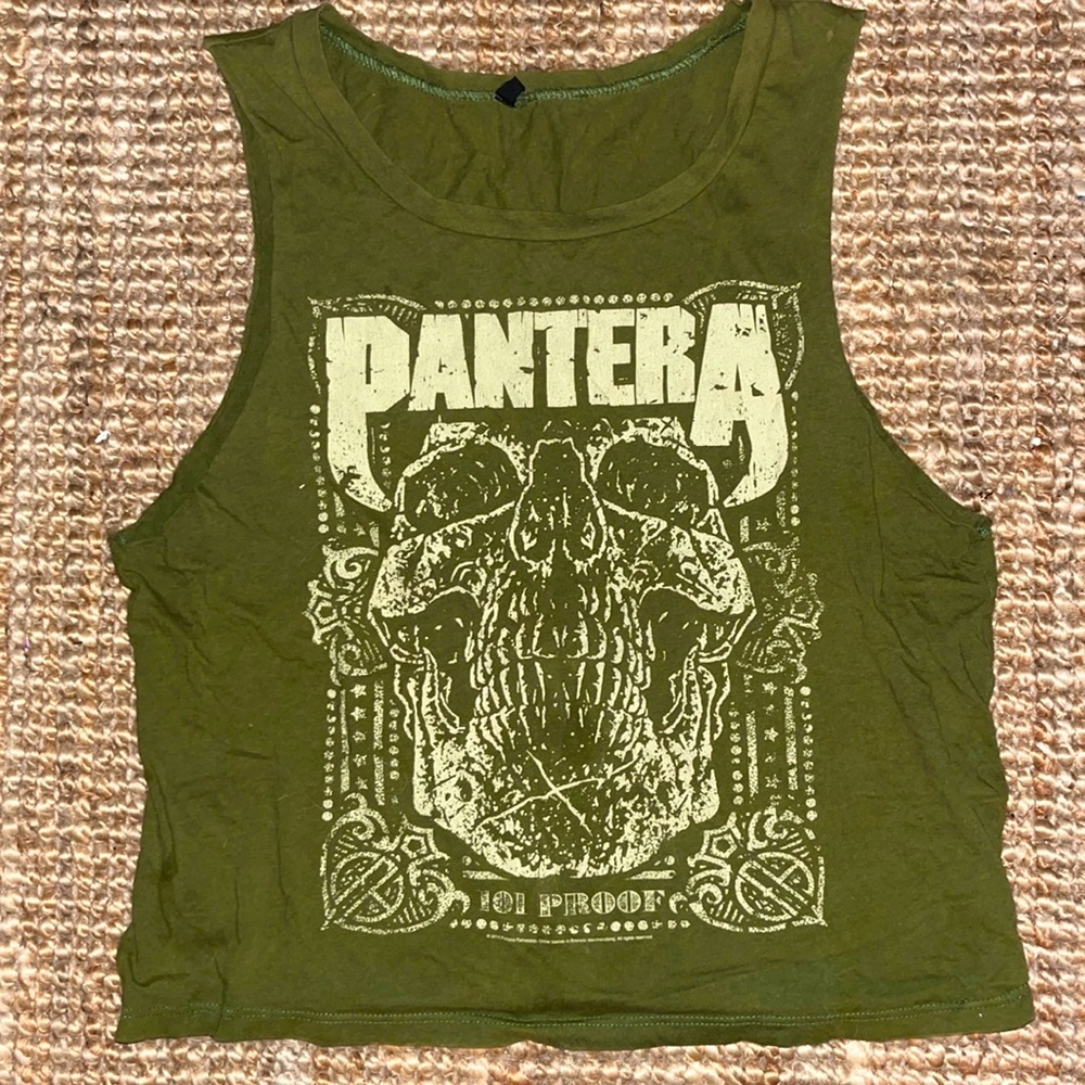 Pantera shirt metal army green women’s shirt